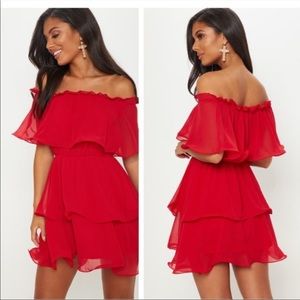 Pretty little thing ruffle tiered dress - sz 10